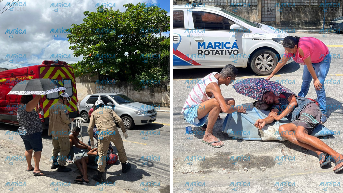 Homem fica ferido após tropeçar em buraco próximo à Câmara Municipal