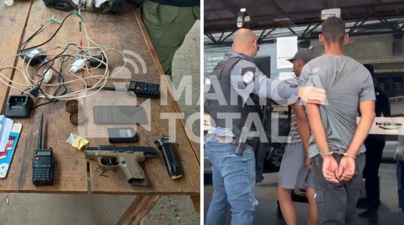 Polícia prende suspeito e apreende armas após ameaças de traficantes em comunidade de Maricá