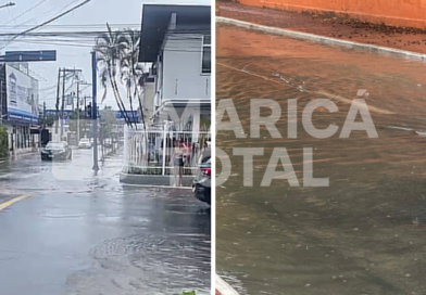 Centro de Maricá volta a alagar após chuva fraca e moradores cobram explicações da Sanemar