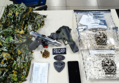 Fugitivo é recapturado com armas e drogas em Araçatiba