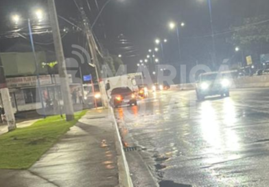 Acidente entre duas motos deixa ferido no Viaduto do Condado