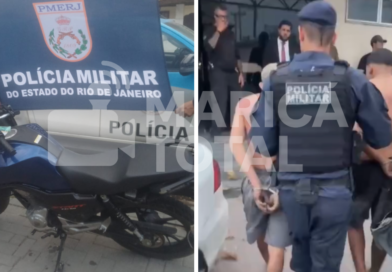 Câmeras de monitoramento ajudam PM a prender dois suspeitos e recuperar moto roubada em Jaconé