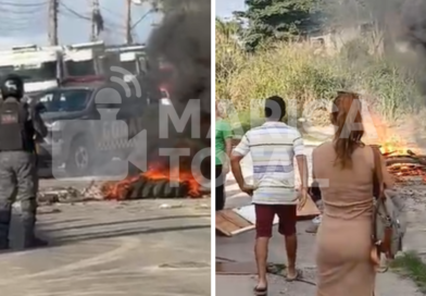 Moradores protestam e interditam Estrada do Caxito após mais de 42 horas sem energia elétrica