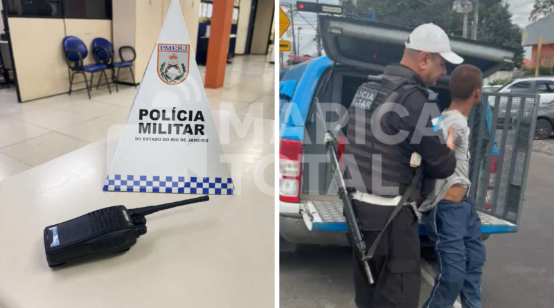 Homem é preso com rádio transmissor às margens da RJ-106 em Inoã