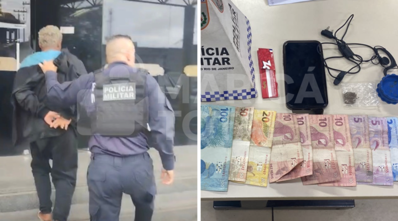 Homem é detido com material semelhante à maconha após denúncia de tráfico em Itaipuaçu
