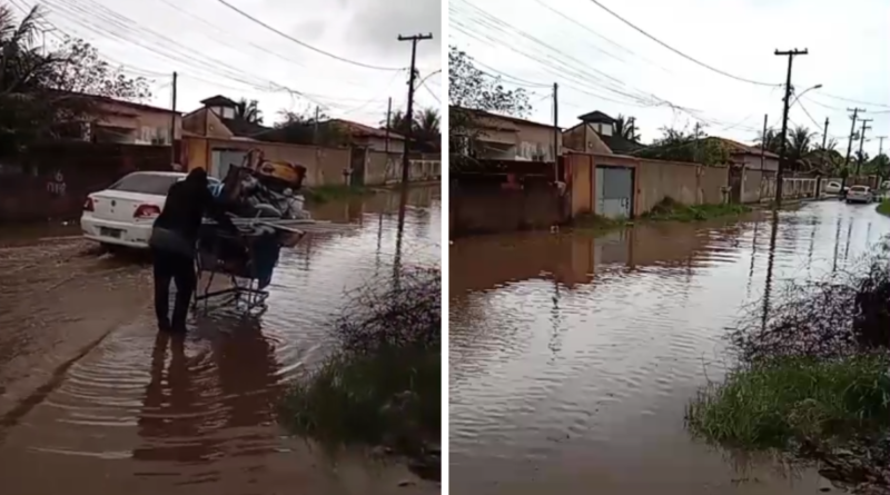 Moradores do Jardim Atlântico Central cobram soluções para alagamentos e saneamento
