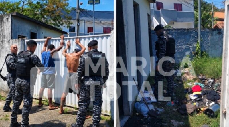 GODAT aborda suspeitos e encontra faca durante averiguação em Araçatiba, em Maricá