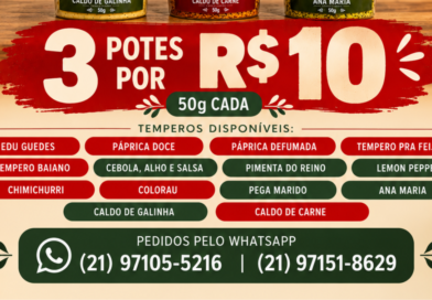 Oliveira’s chega com sabor e economia: 3 potes de temperos por apenas R$ 10